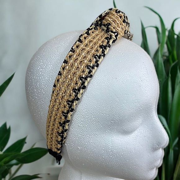 Natural Raffia Knotted Headband - Picture 15 of 16